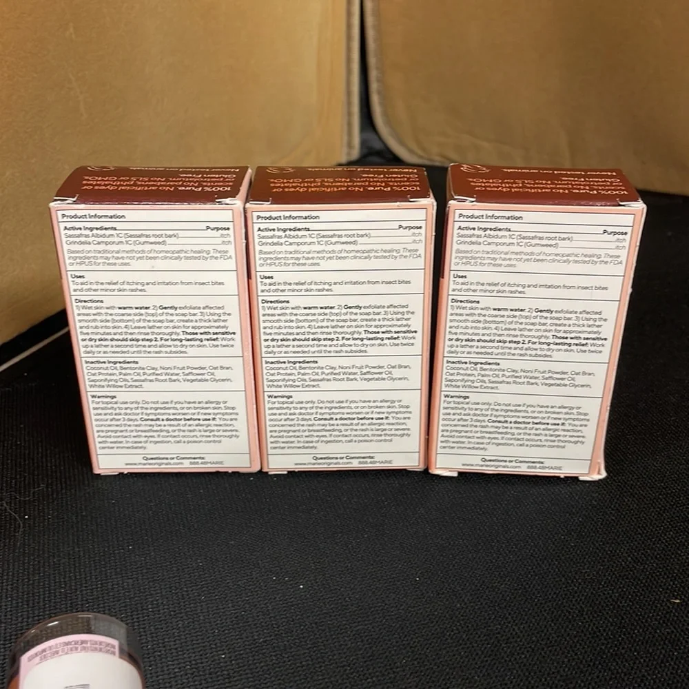 Marie originals natural homeopathic bar soap for itch and rash